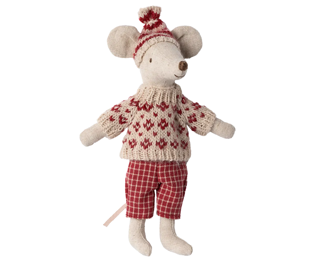 Maileg winter mouse mom with ski set 2024
