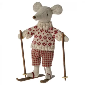 Maileg winter mouse mum with ski set
