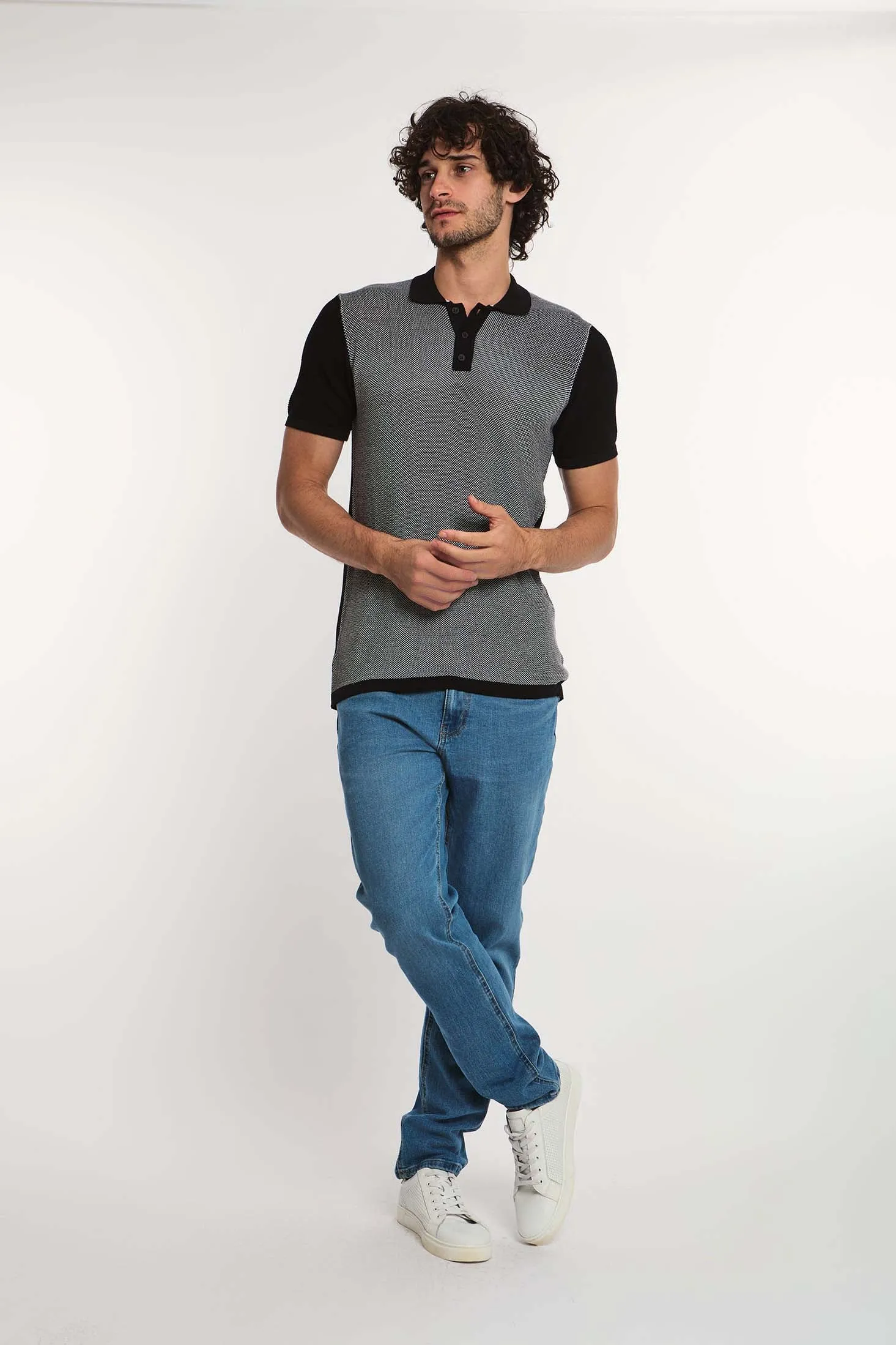 Men Polo Casual  Cotton Black