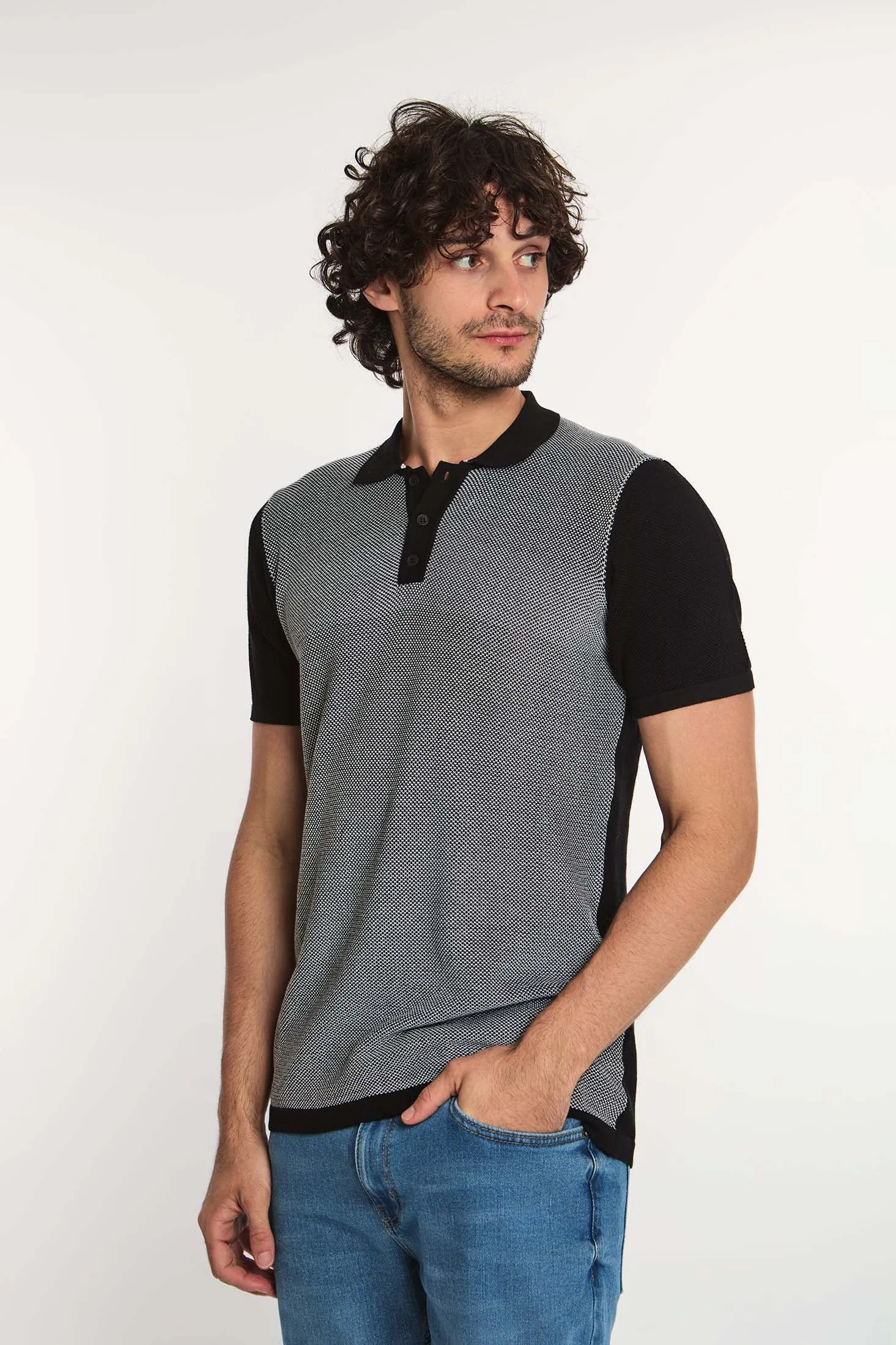 Men Polo Casual  Cotton Black