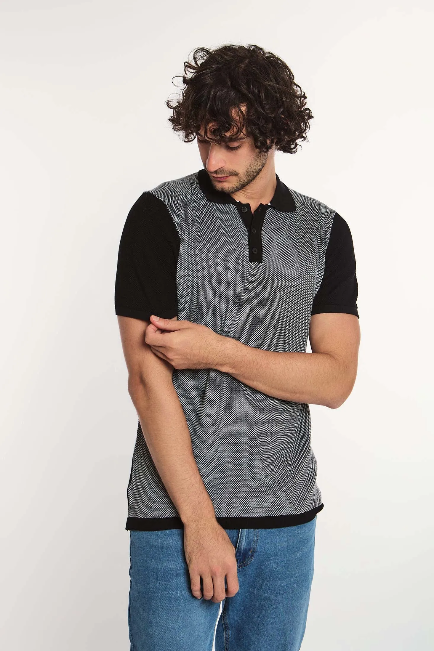Men Polo Casual  Cotton Black