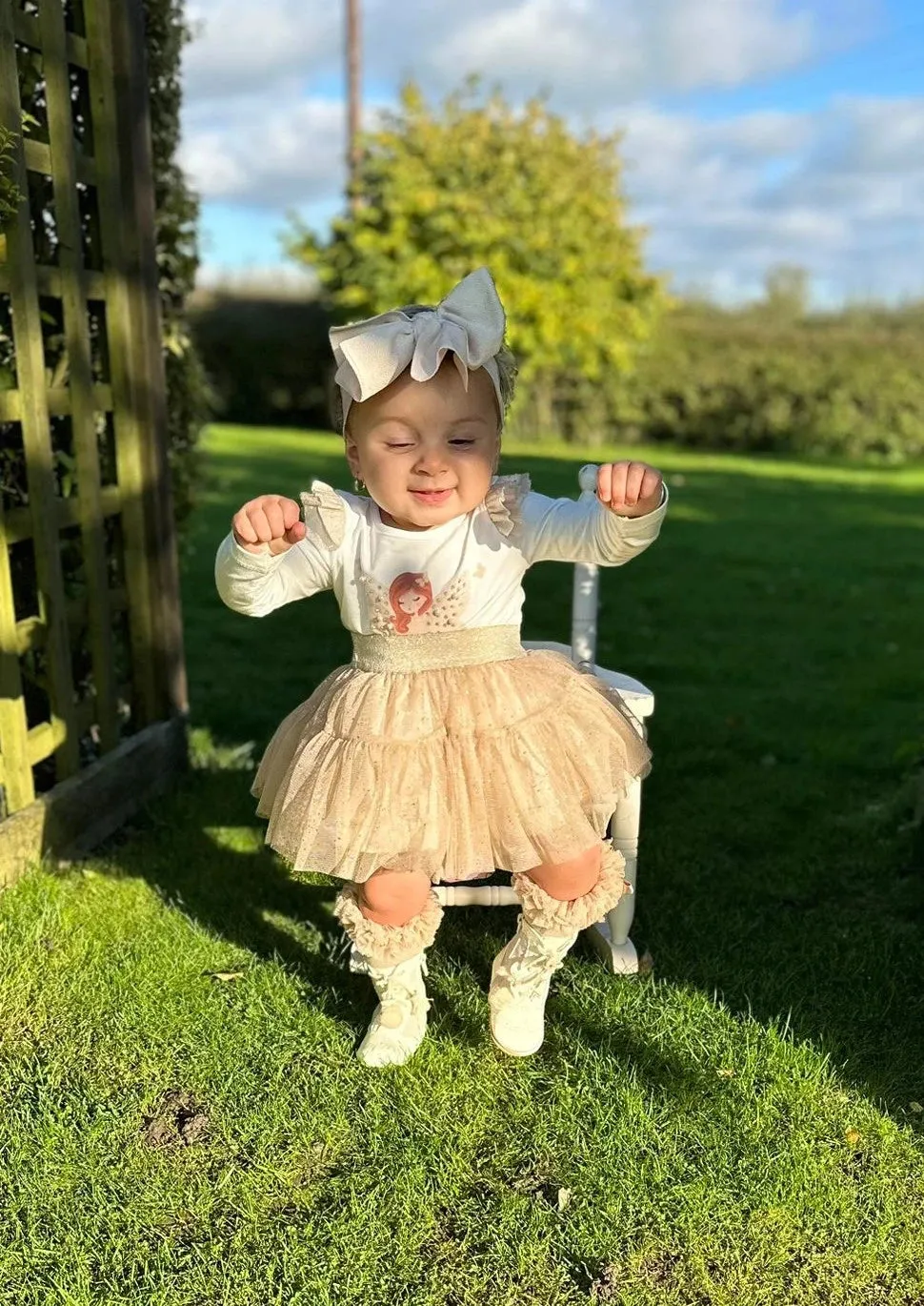 Mink Tulle Fairy Sparkle Skirt Set