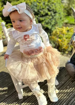 Mink Tulle Fairy Sparkle Skirt Set
