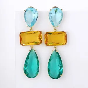 Monteverde Geometric Multi-Colored Drop Earrings
