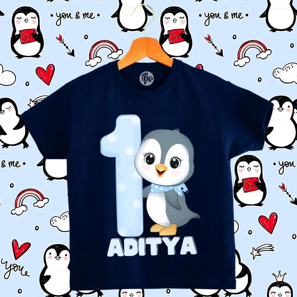 Monthly Birthday T-Shirts | 0-6 Months | Penguin Theme T-Shirts for Babies