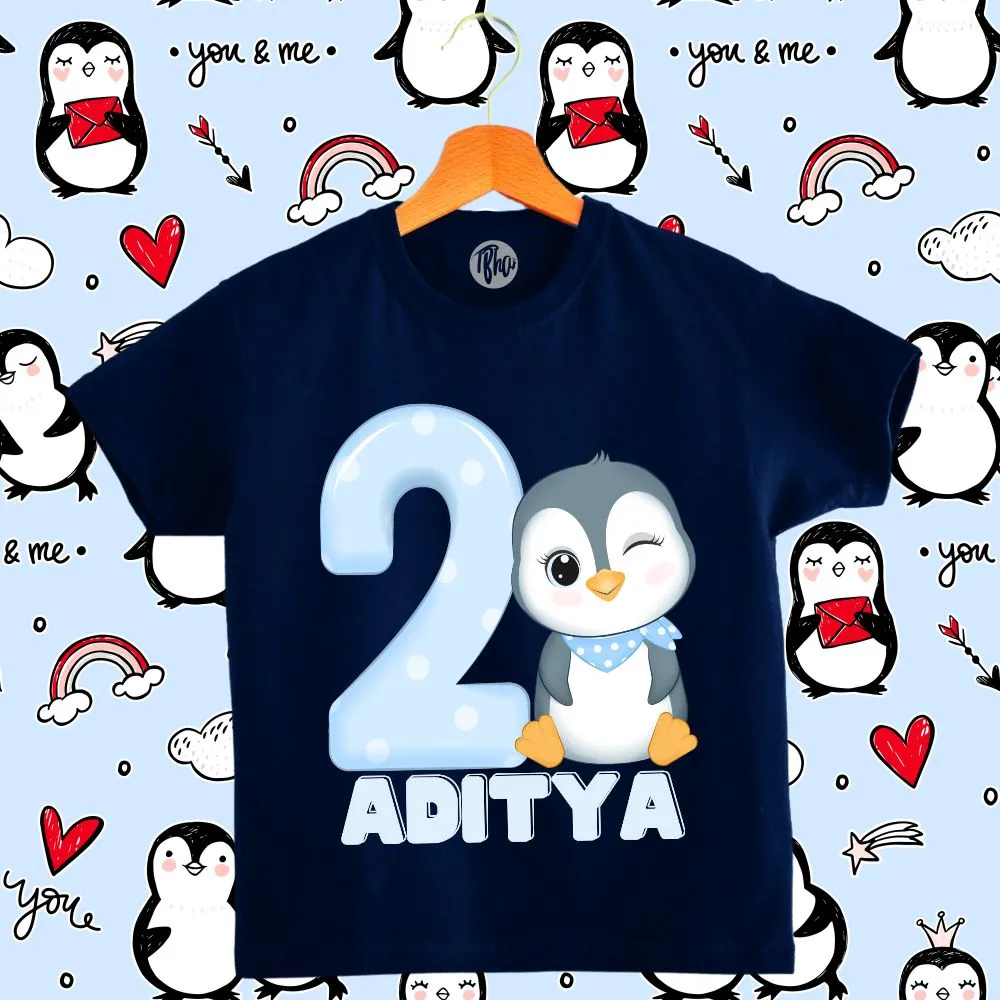 Monthly Birthday T-Shirts | 0-6 Months | Penguin Theme T-Shirts for Babies
