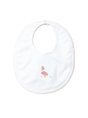 Mother Goose Pima Baby Bib | White