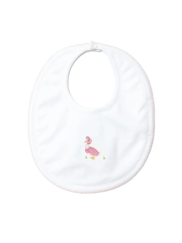 Mother Goose Pima Baby Bib | White