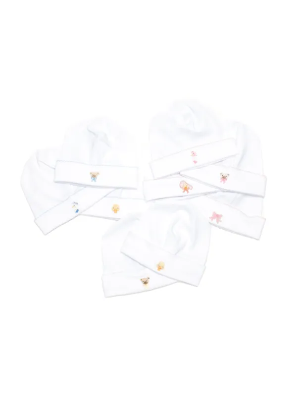 Mother Goose Pima  Baby Hat | White