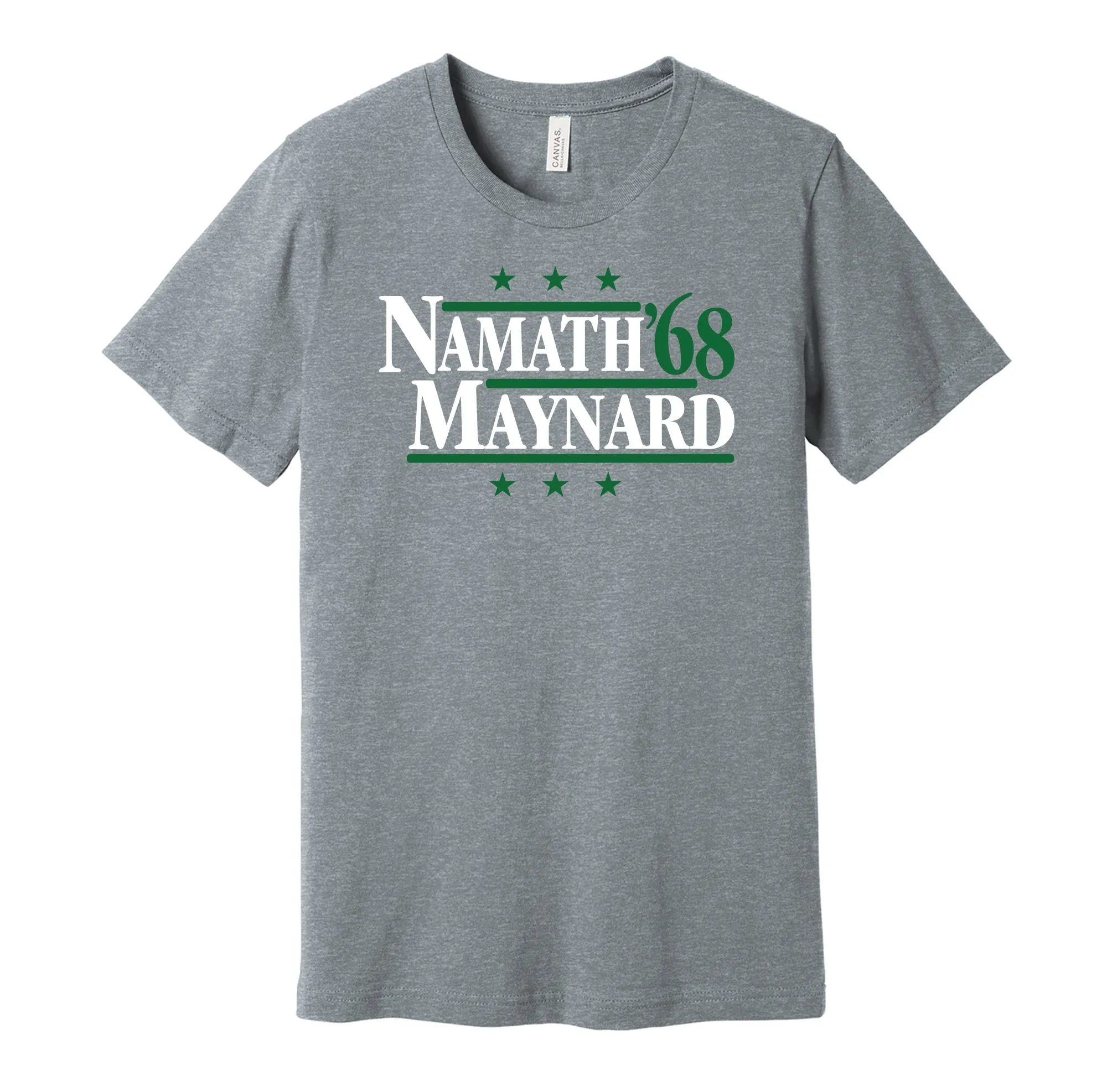 Namath & Maynard '68 - New York Legends Political Campaign Parody T-Shirt - Hyper Than Hype Shirts