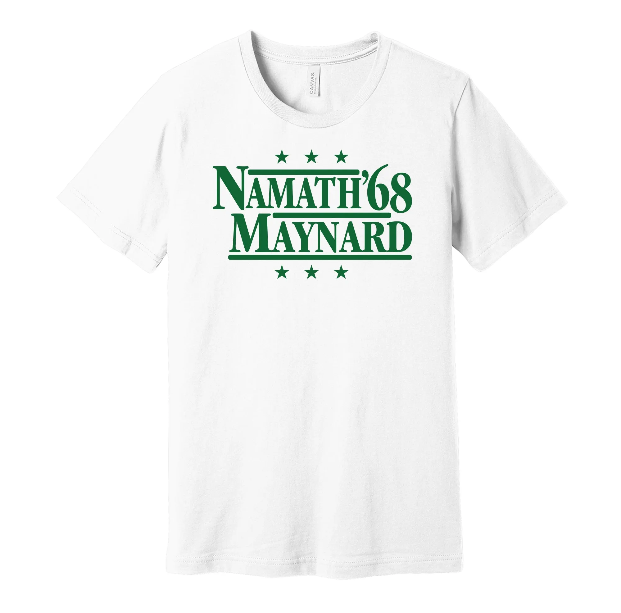 Namath & Maynard '68 - New York Legends Political Campaign Parody T-Shirt - Hyper Than Hype Shirts