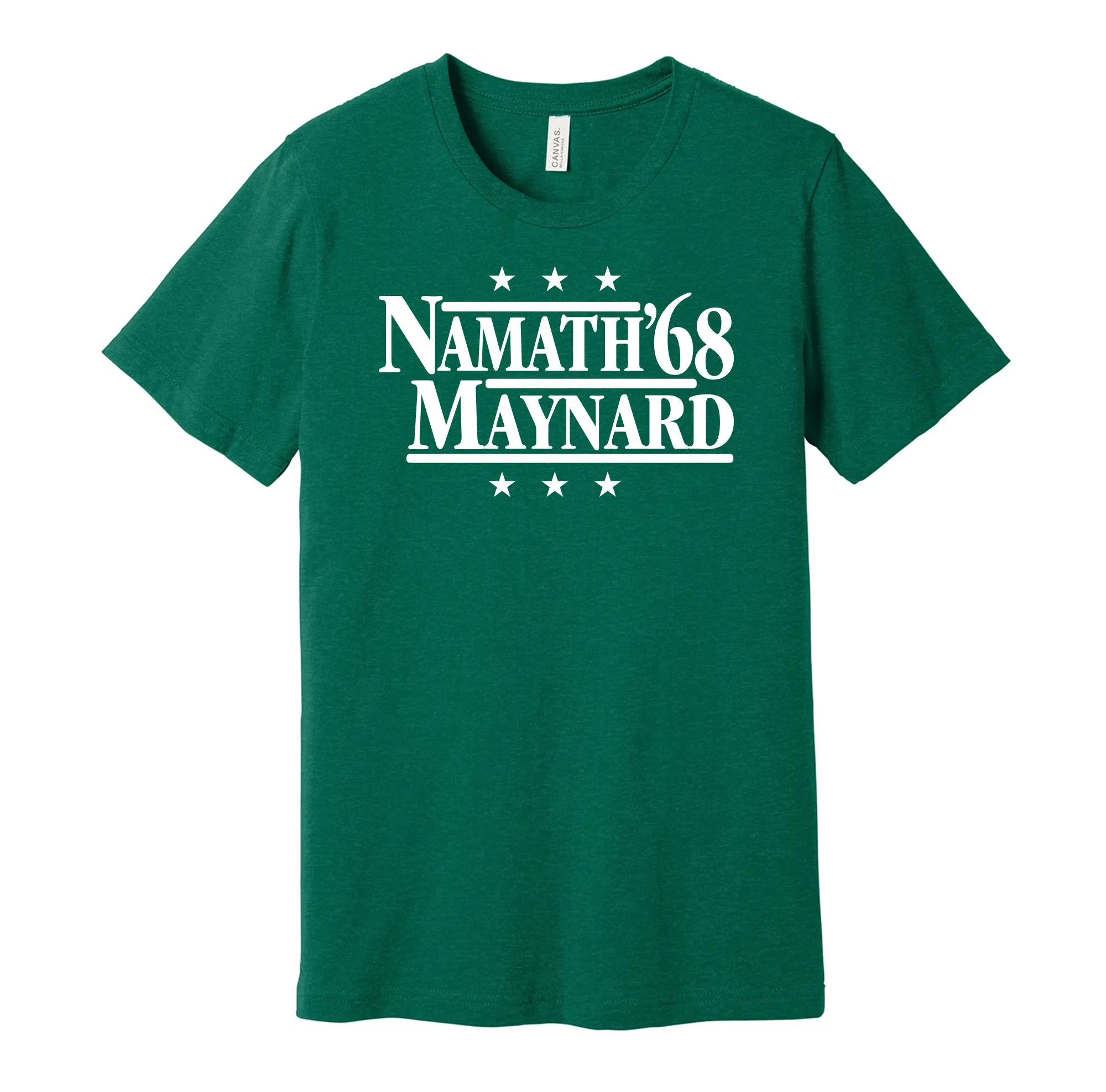 Namath & Maynard '68 - New York Legends Political Campaign Parody T-Shirt - Hyper Than Hype Shirts