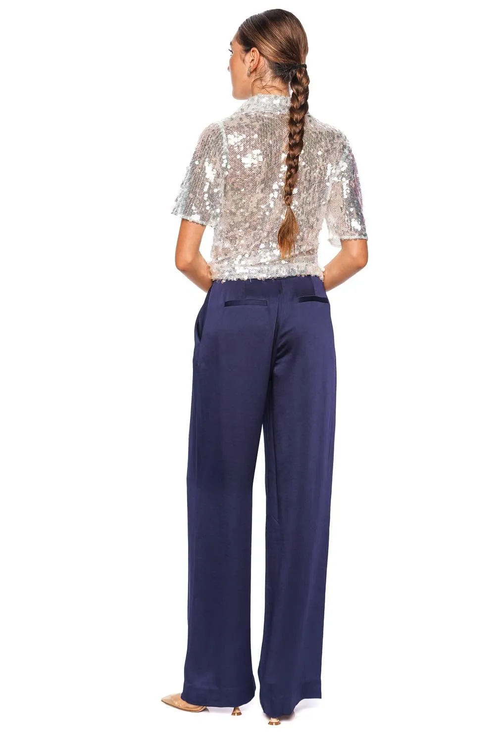 Opaline Sequin Embellished Polo Top