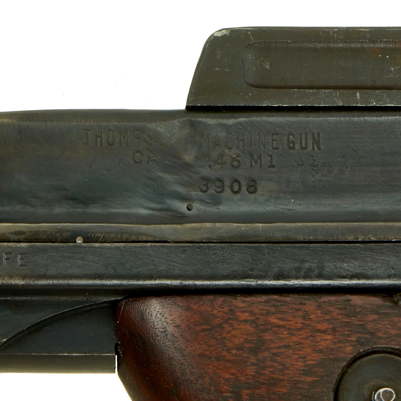 Original U.S. WWII Thompson M1A1 Display Submachine Gun Serial 219699 with Sling & Magazine - Original WWII Parts