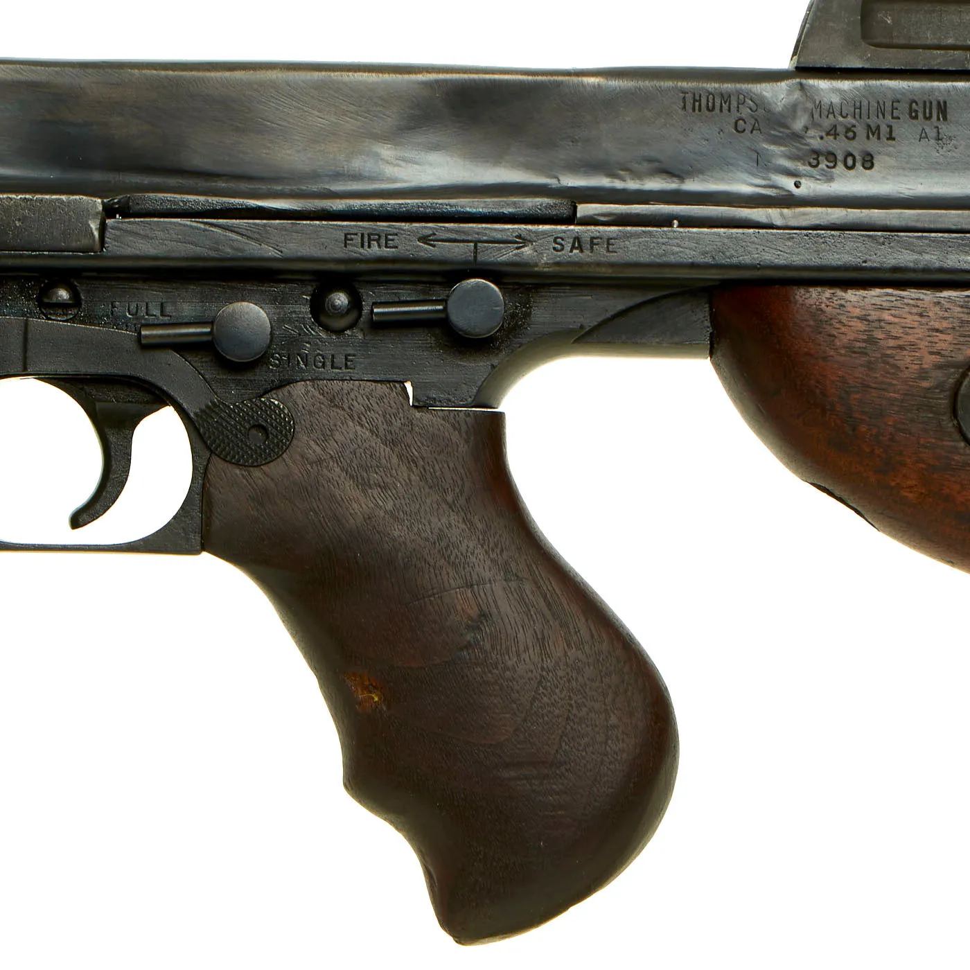 Original U.S. WWII Thompson M1A1 Display Submachine Gun Serial 219699 with Sling & Magazine - Original WWII Parts