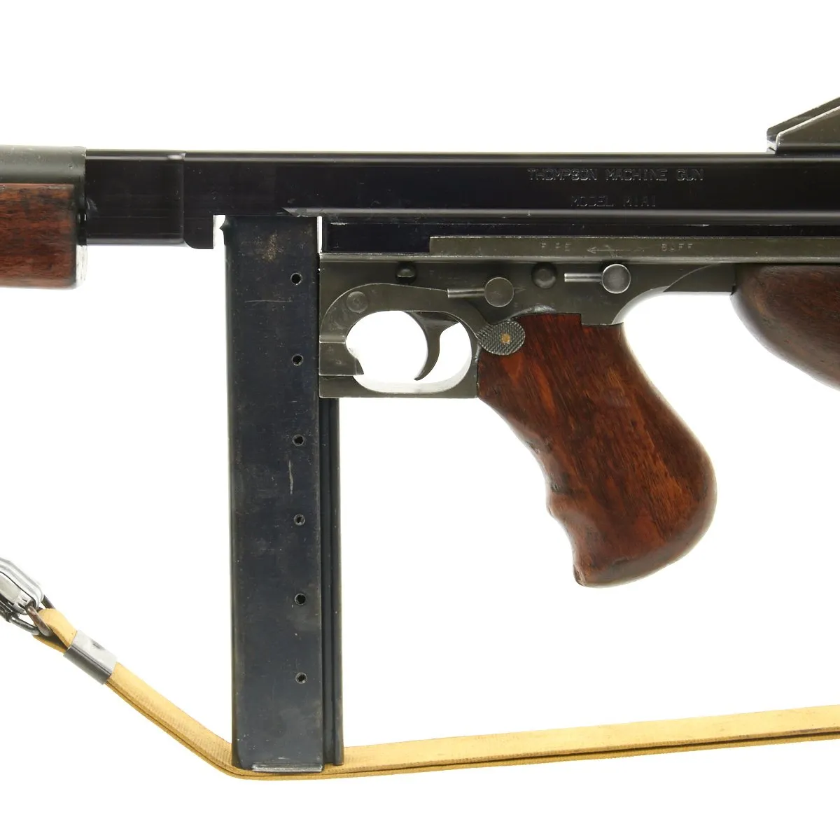 Original U.S. WWII Thompson M1A1 Display Submachine Gun with Sling - Serial 78420