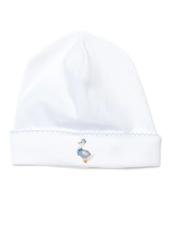 Papa Goose Pima Baby Hat | White