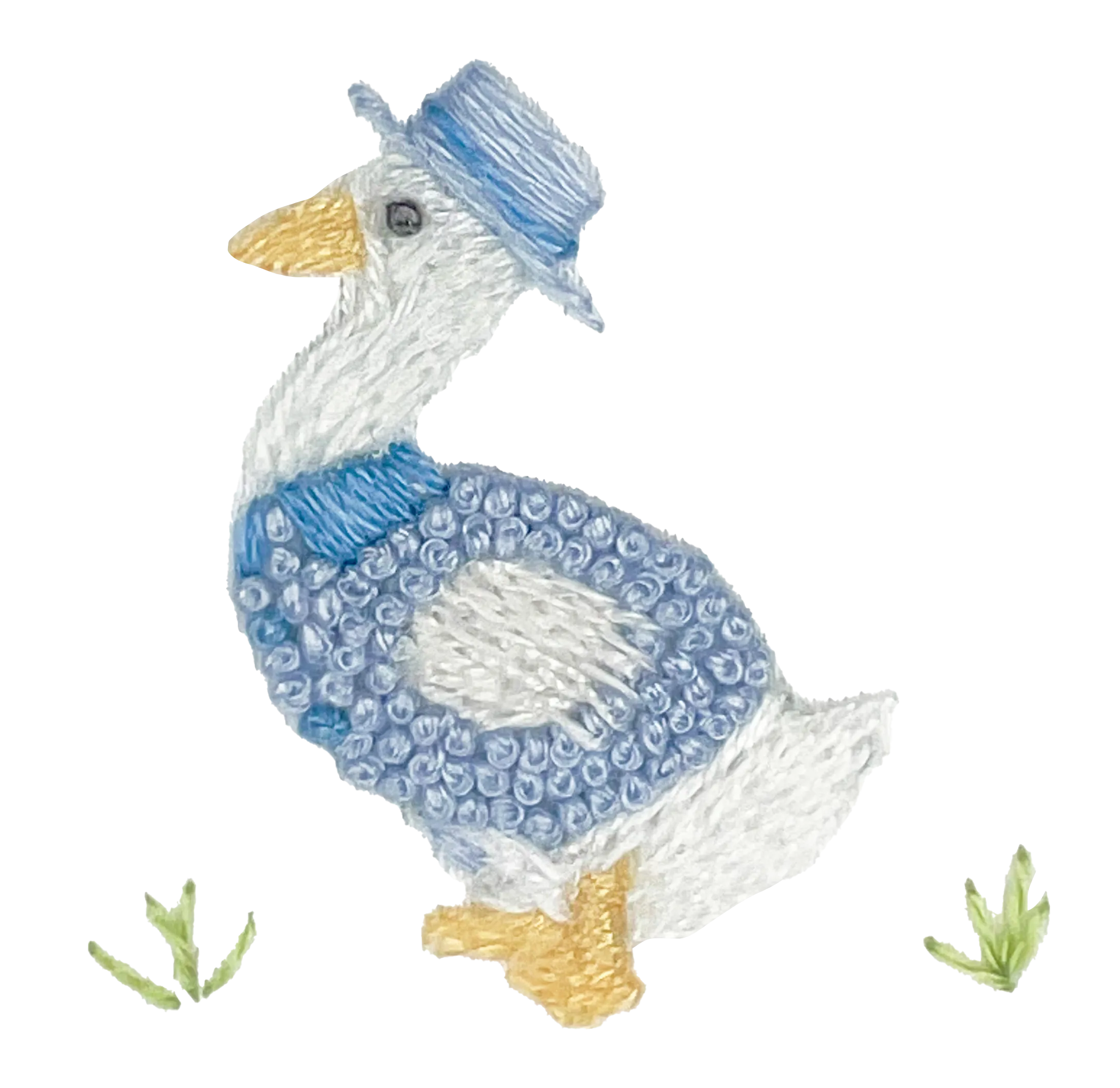 Papa Goose Pima Baby Hat | White