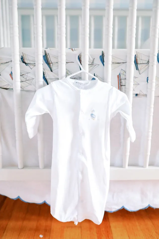 Papa Goose Pima Converter Gown | White