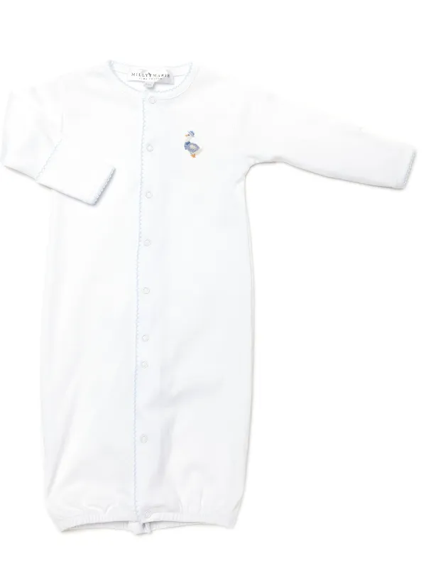 Papa Goose Pima Converter Gown | White