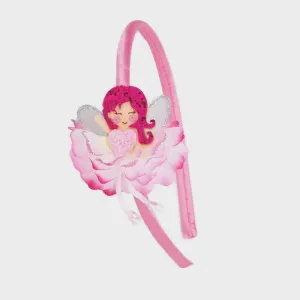 Pink Poppy Glitter Flower Fairy Headband