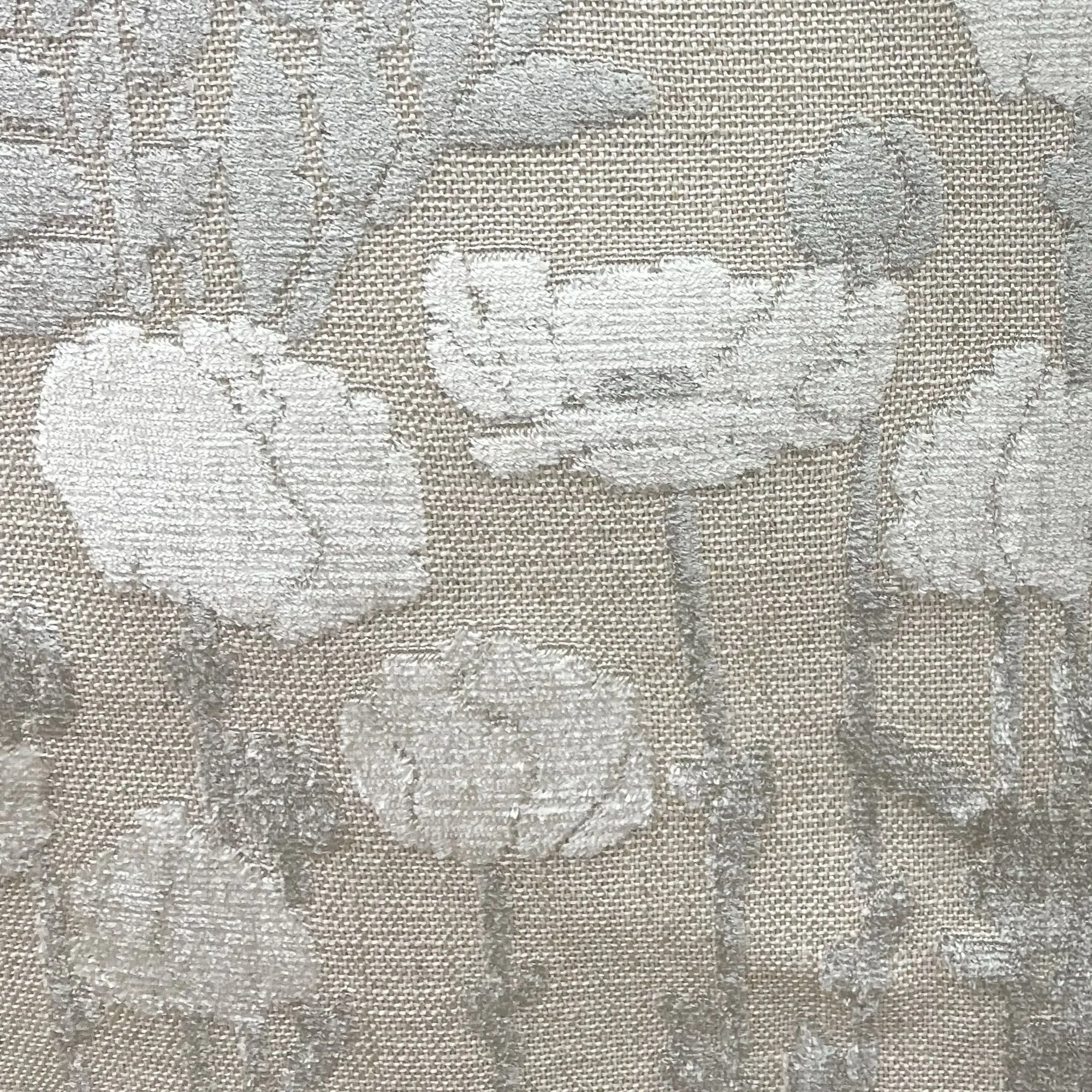 Plutus Enchanted Rose Floral White Gray Velvet Luxury Throw Pillow