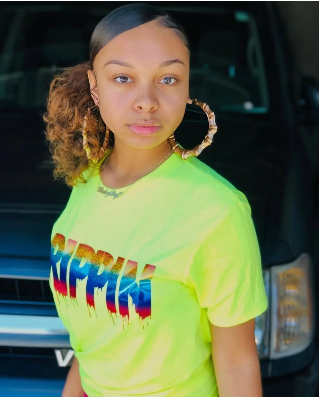Rainbow Sparkle Drippin | Neon Yellow Tee