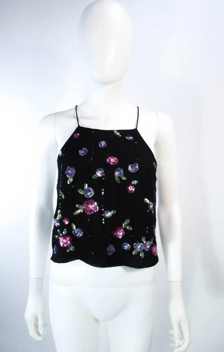 RIMINI Black Silk Chiffon 2 pc Sequin Set Size 2-4