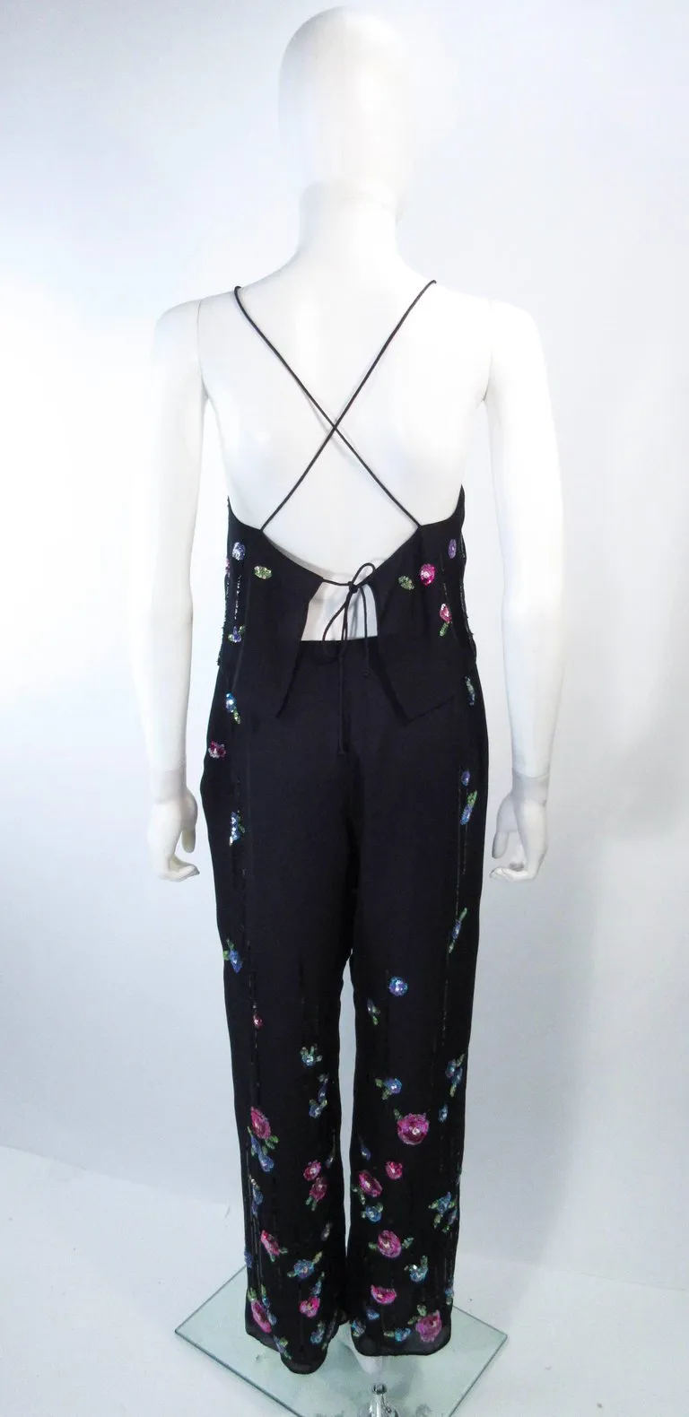RIMINI Black Silk Chiffon 2 pc Sequin Set Size 2-4