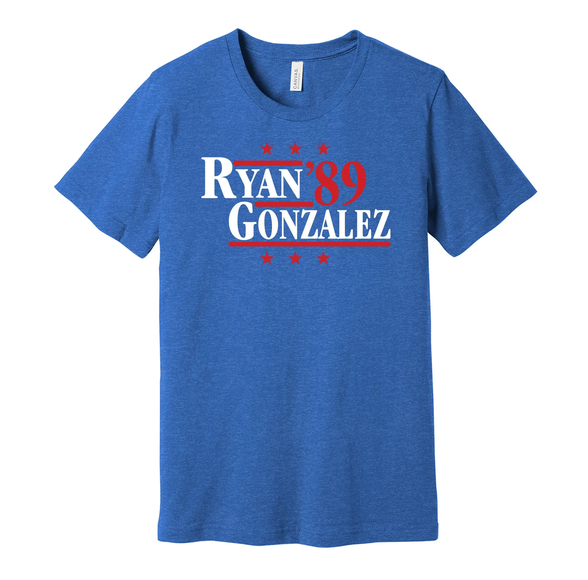 Ryan & Gonzalez '89 - Texas Baseball Legends Political Campaign Parody T-Shirt - Hyper Than Hype Shirts