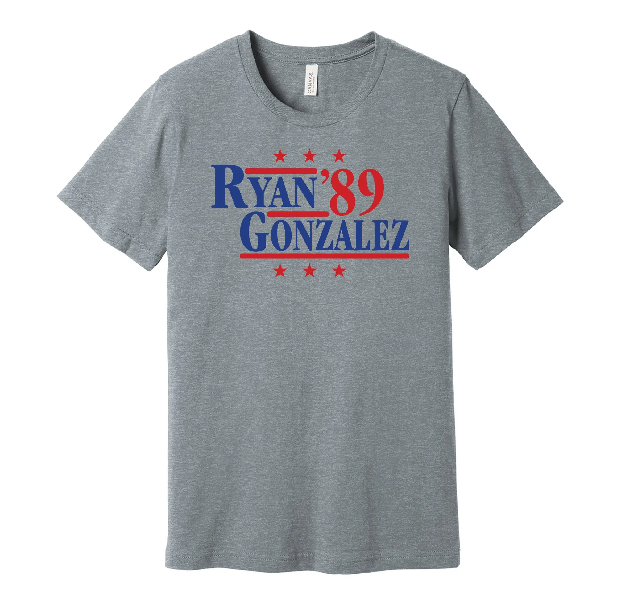 Ryan & Gonzalez '89 - Texas Baseball Legends Political Campaign Parody T-Shirt - Hyper Than Hype Shirts