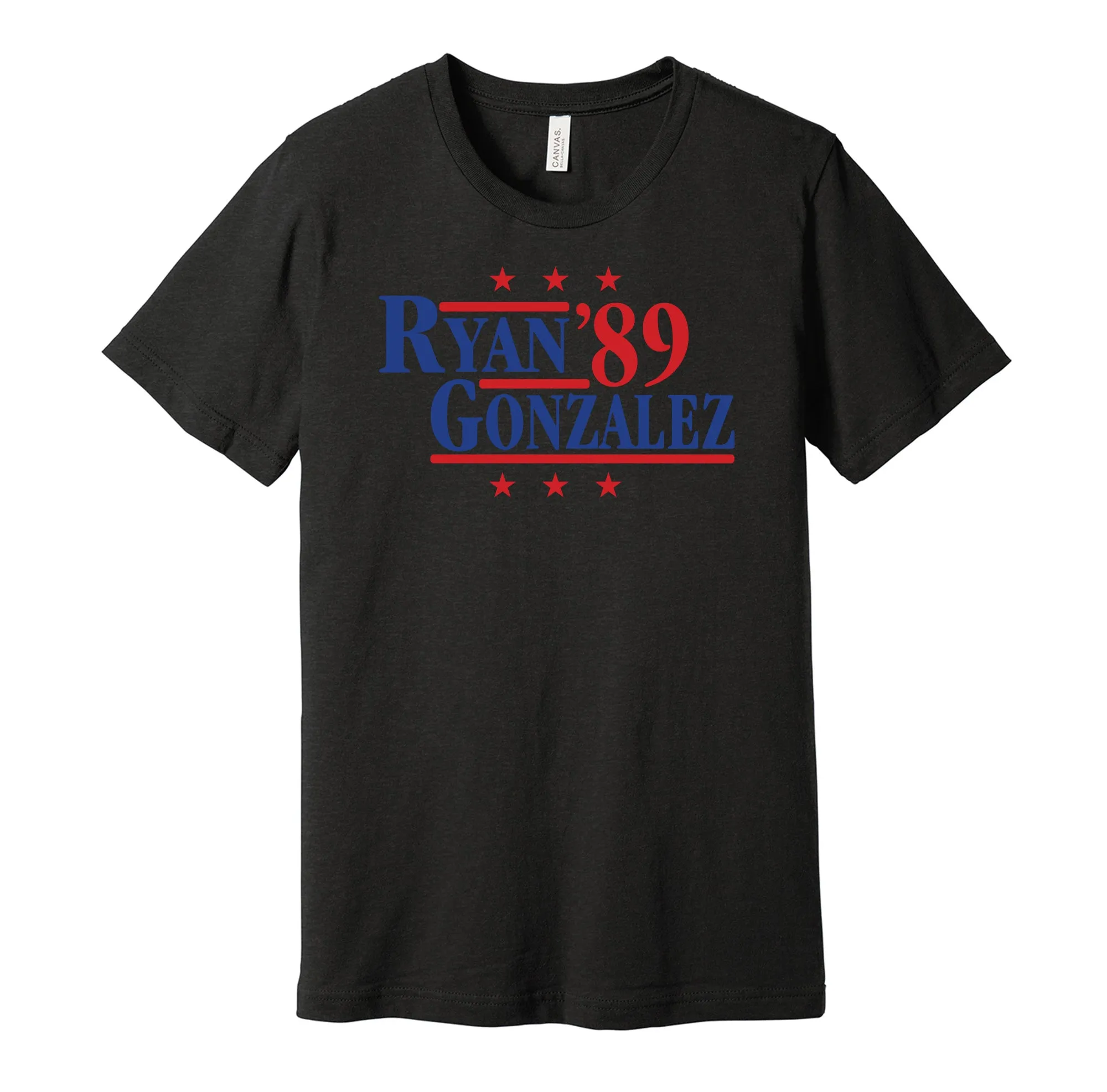 Ryan & Gonzalez '89 - Texas Baseball Legends Political Campaign Parody T-Shirt - Hyper Than Hype Shirts