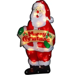 Santa Merry Xmas Sign Christmas LED Light Silhouette
