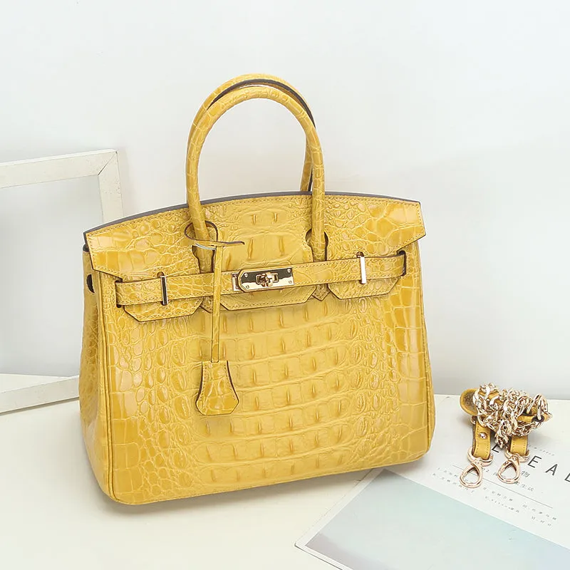 Savannah Crocodile Embossed Tote (Medium) - Spring Collection