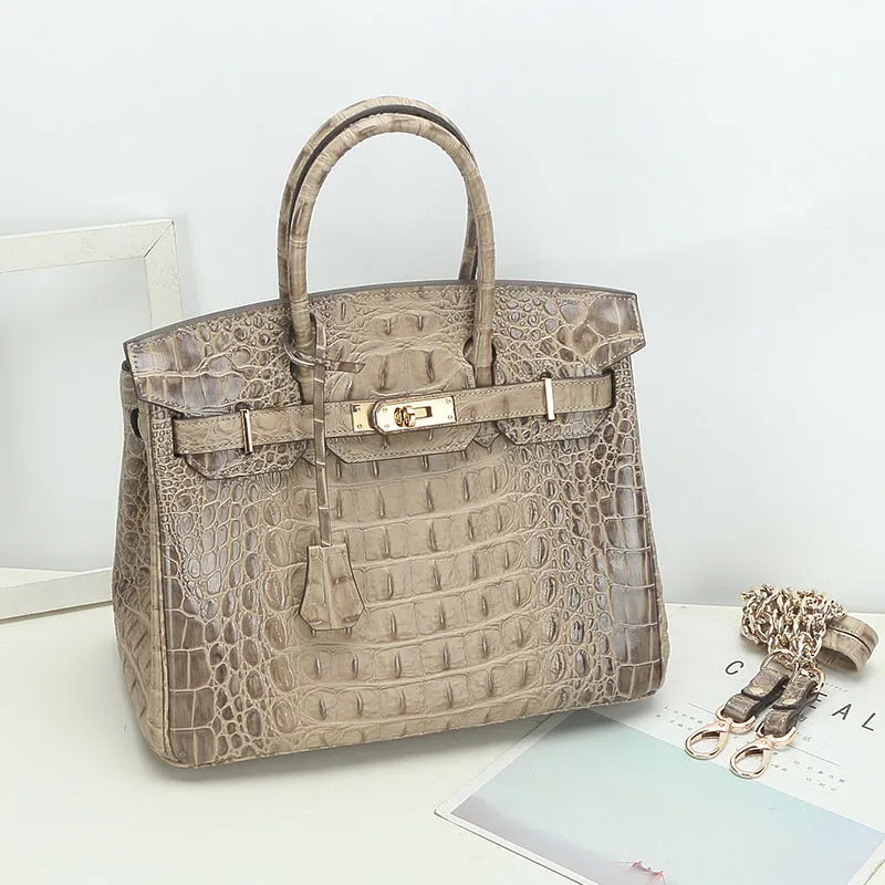 Savannah Crocodile Embossed Tote (Medium) - Spring Collection