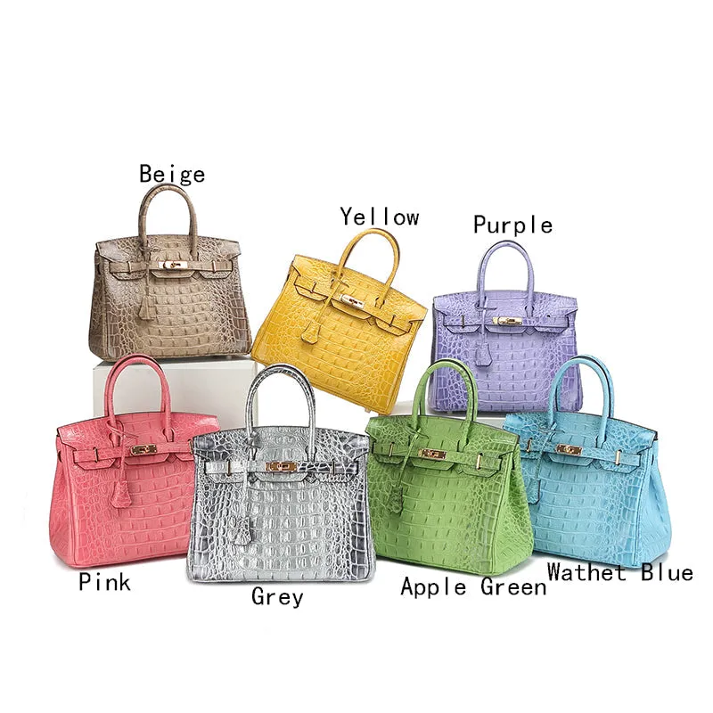 Savannah Crocodile Embossed Tote (Medium) - Spring Collection