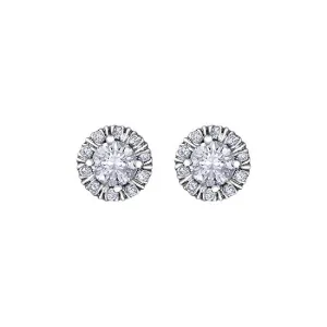 Shelly Purdy (0.75ct) Maple Leaf Diamonds Winter Diamond Fur-trim Stud Earrings