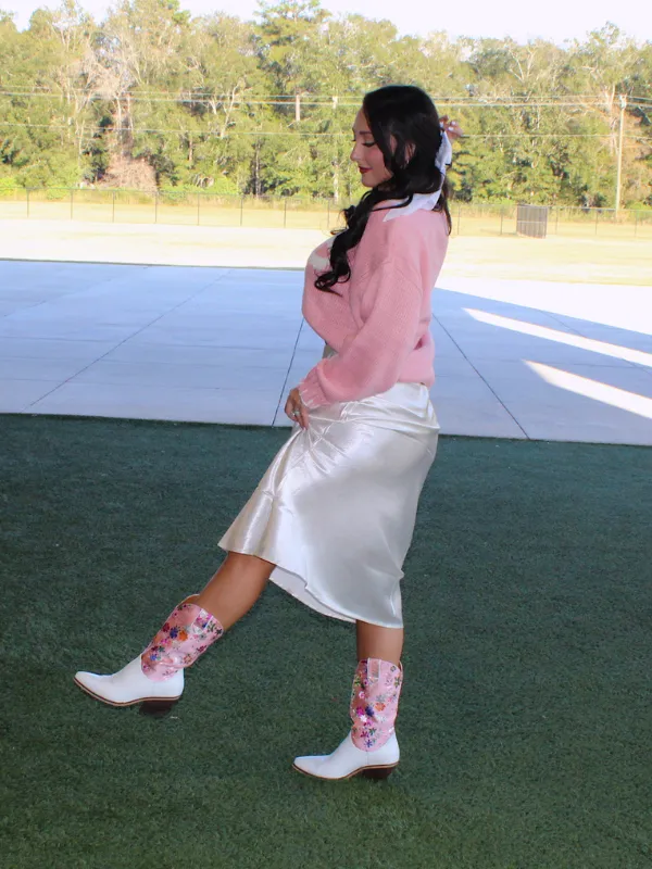 She's So Coquette Bow Sweater, Pink