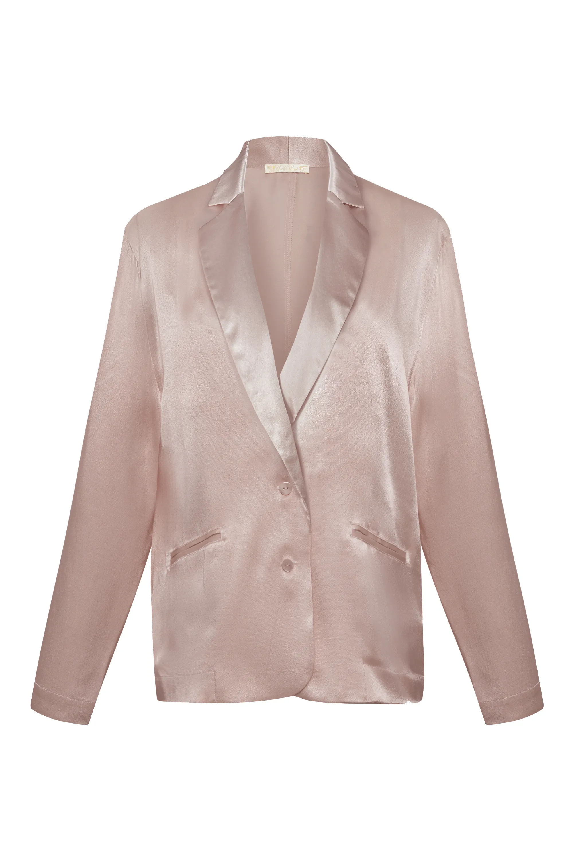 Silk Blazer Nude Smoke