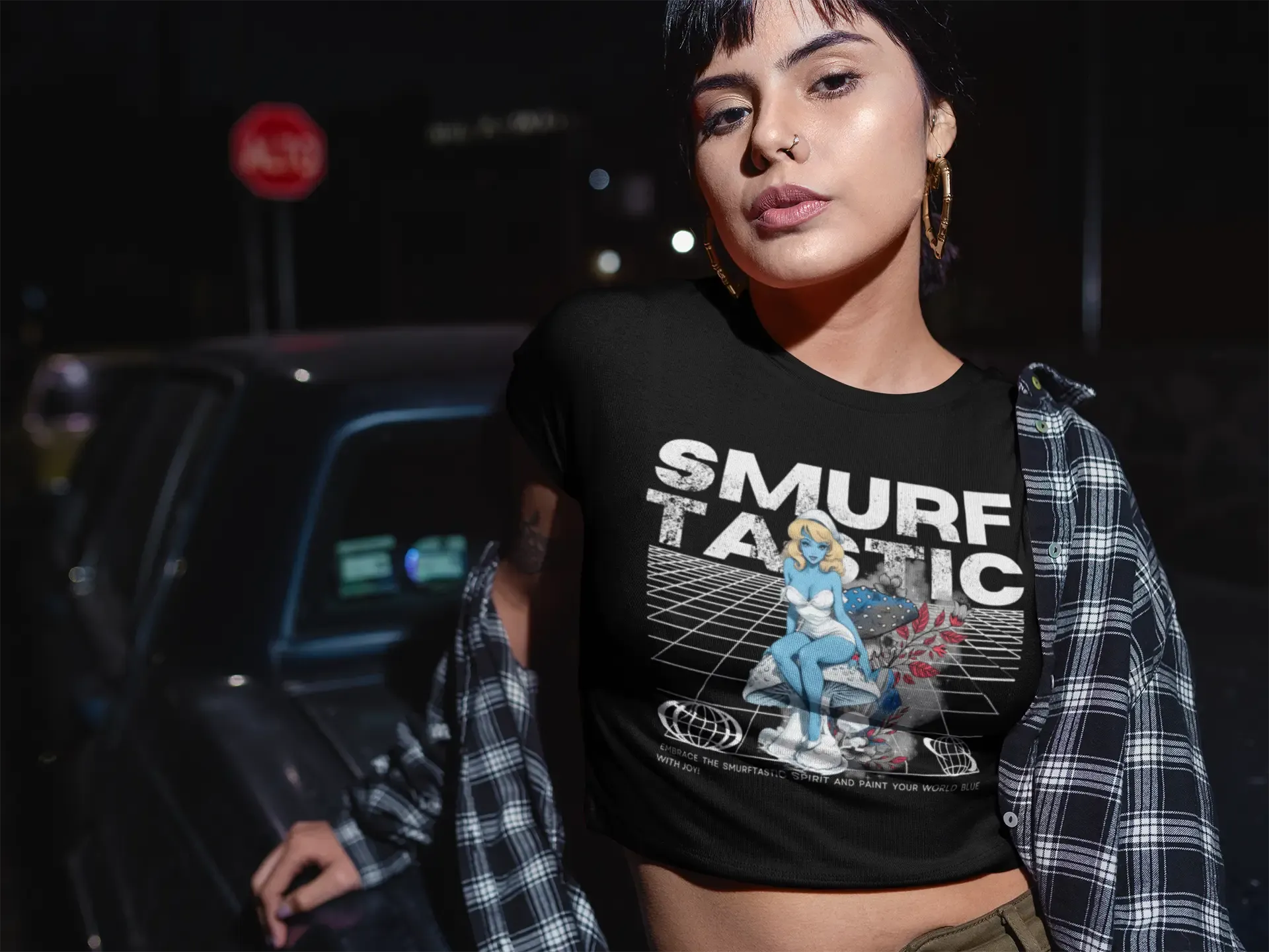 Smurf Tastic Crop Tee