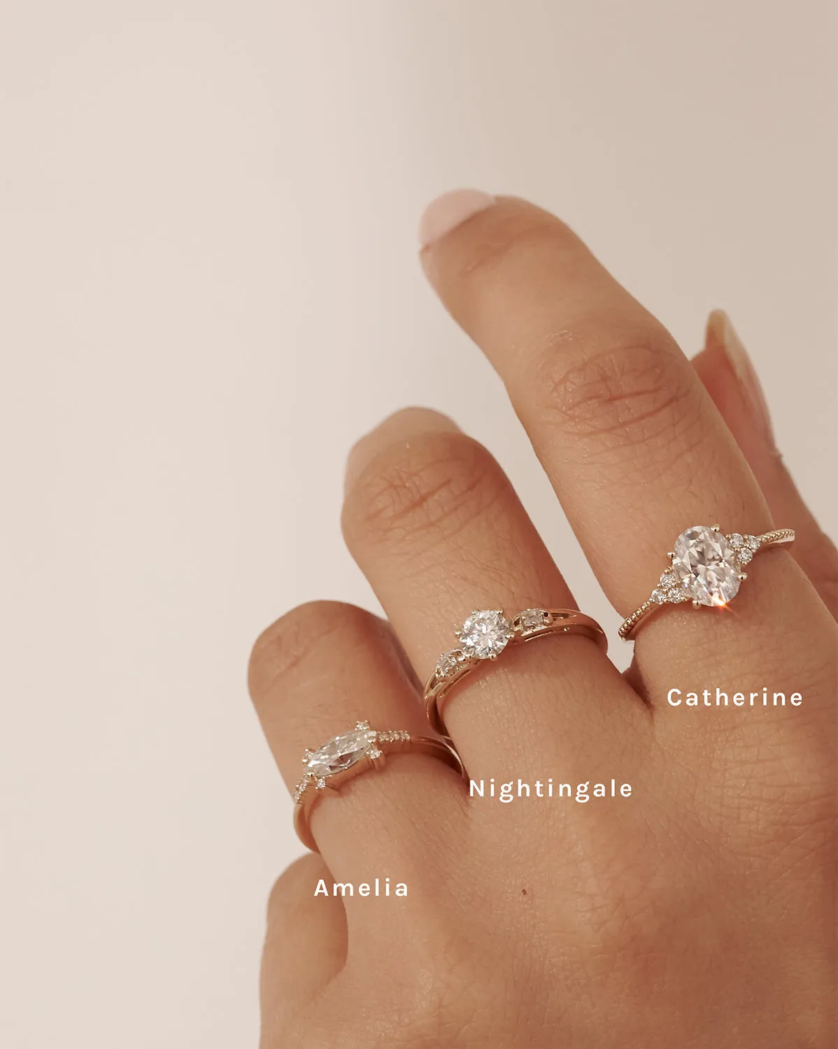 Solid Gold Amelia Marquise Ring