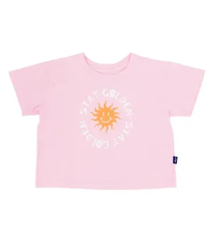 Stay Golden Crop Tee, Fairy Tale Pink