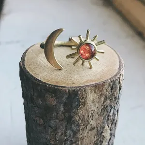 Sun and Moon Inspired Egyptian Inspired Ring