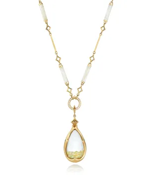 Tearcup Amulet Pendant with Yellow Diamond Fill