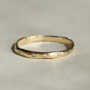 The Isle Band | Diamond Studded, 14k Gold