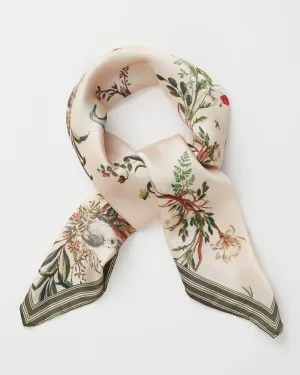 Toile de Jouy Scarf Green