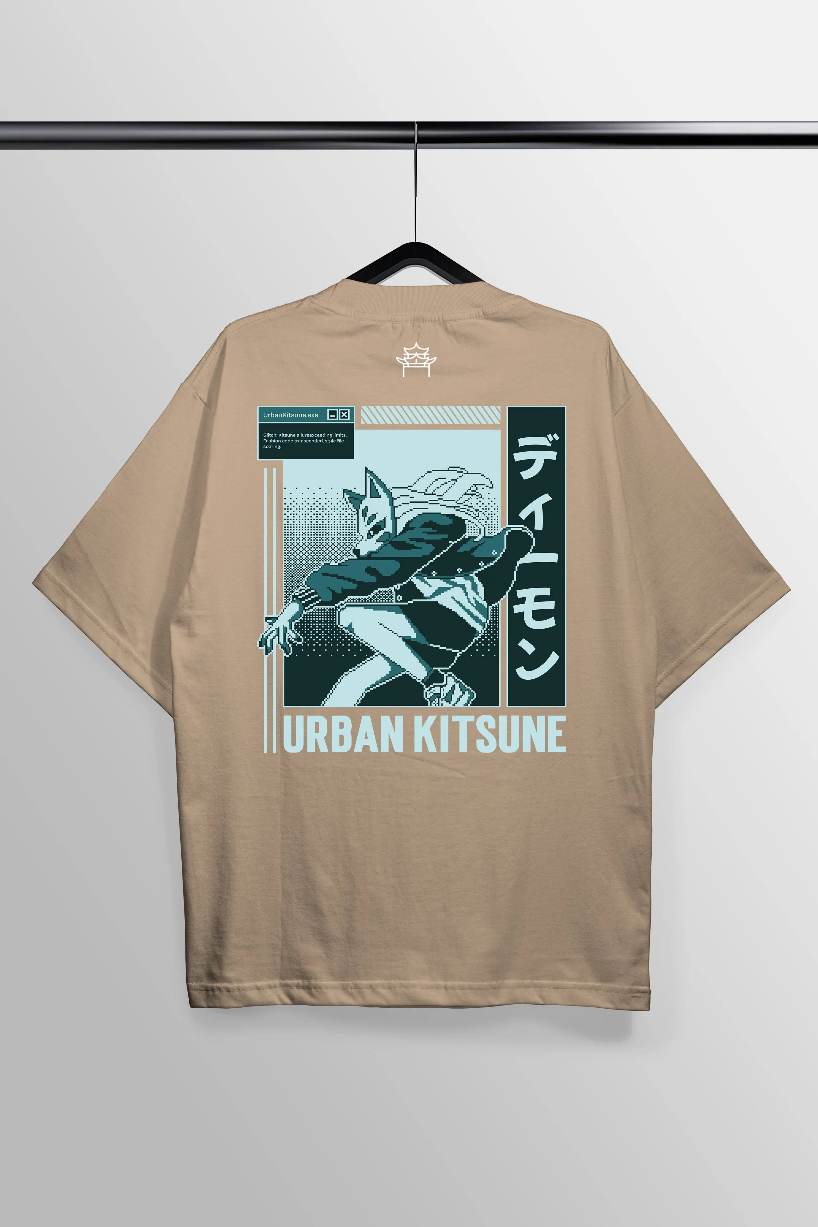 Urban Kitsune Peach Oversized Tee