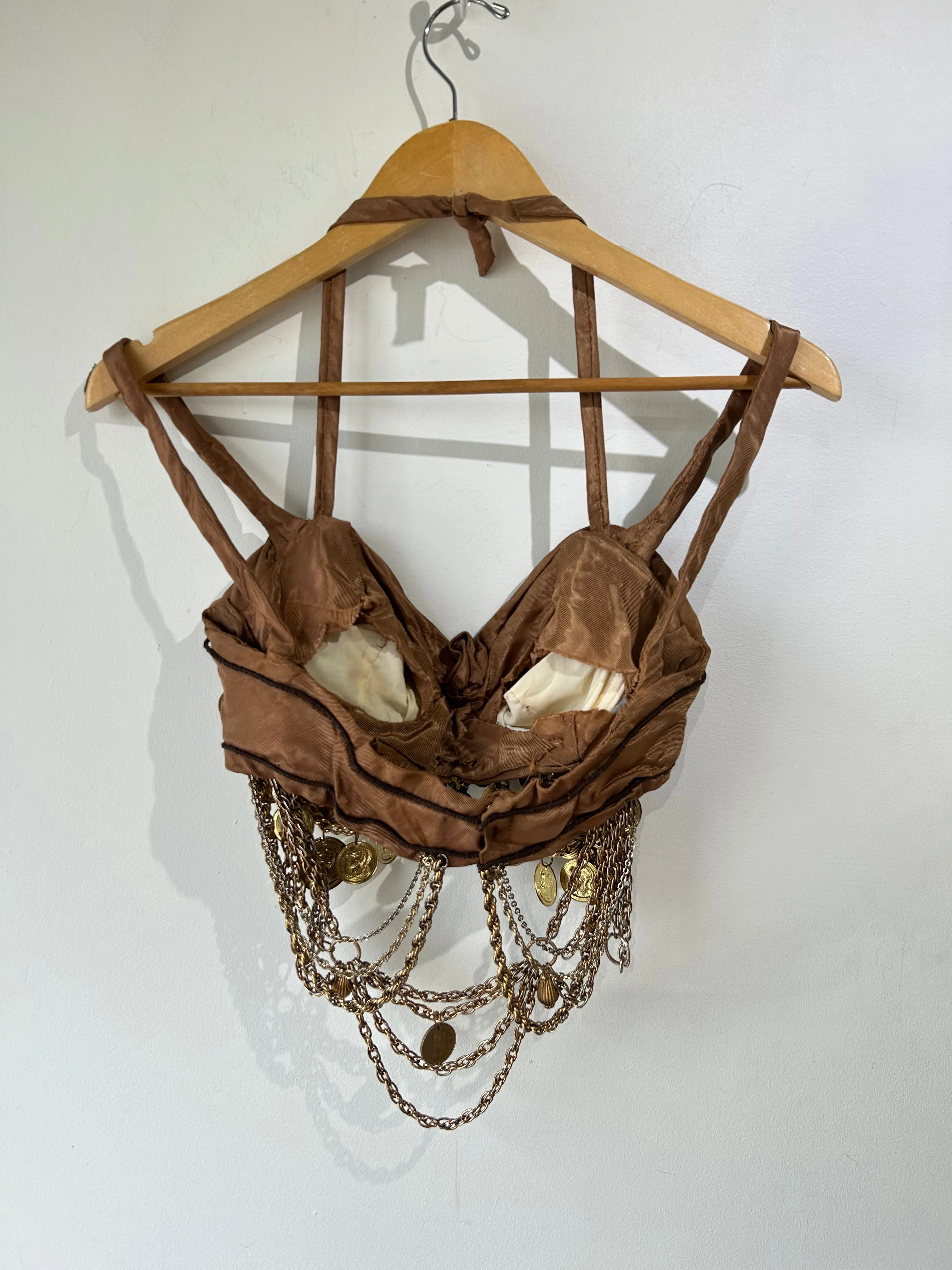 Vintage Bustier With Gold Coins and Chains