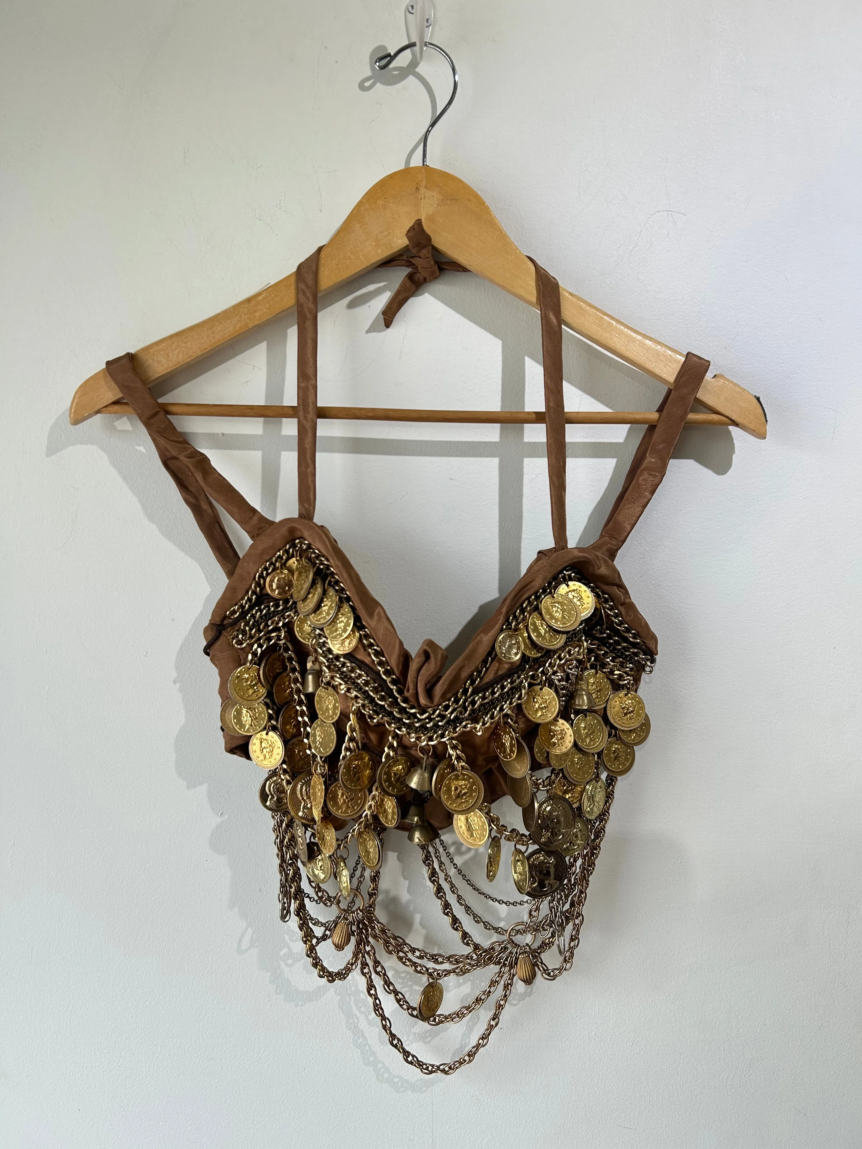 Vintage Bustier With Gold Coins and Chains