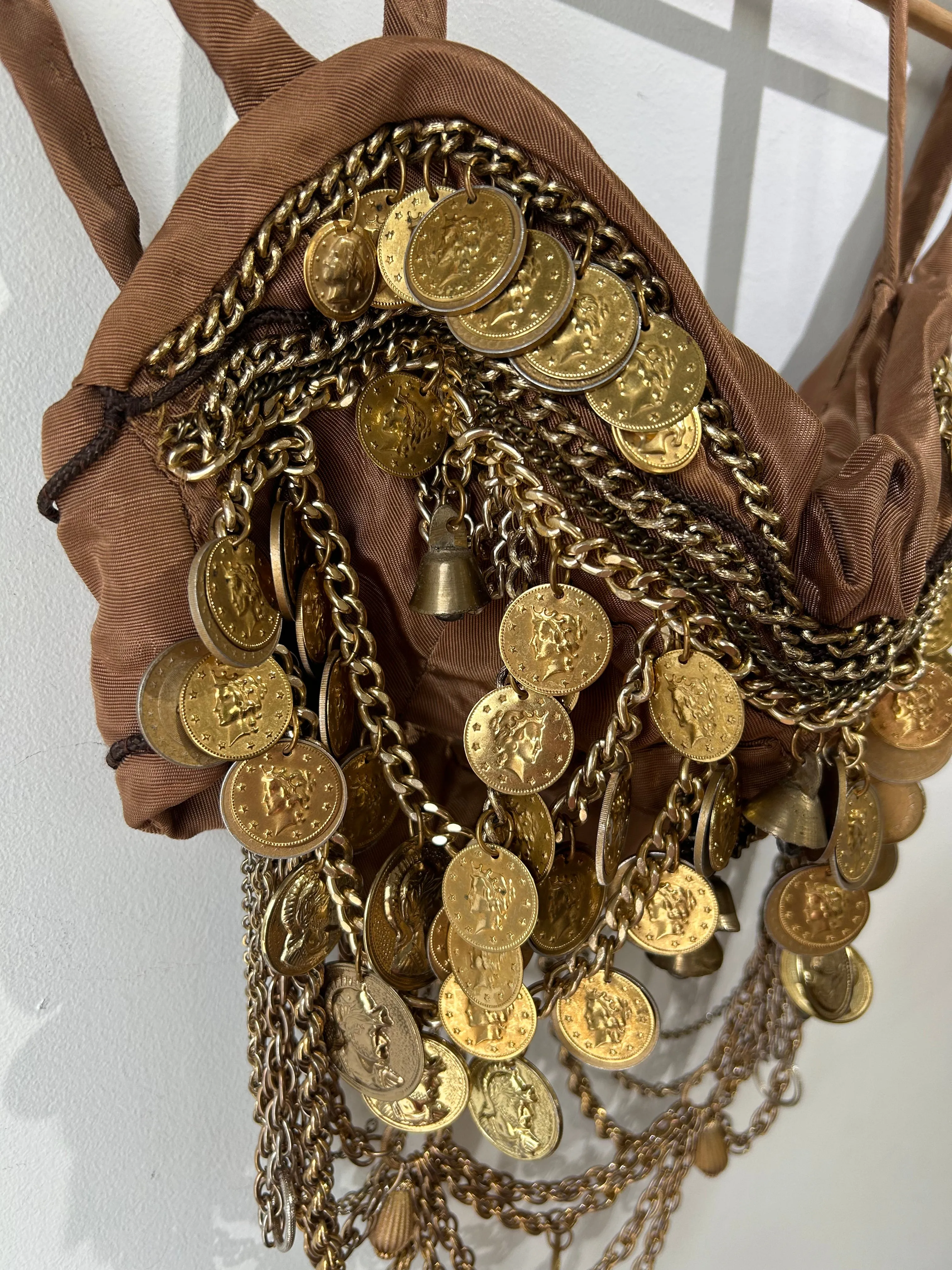 Vintage Bustier With Gold Coins and Chains